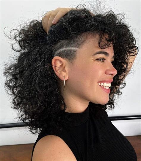 female undercut long hair|undercut for curly hair female.